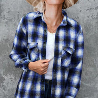 Plaid Shirt Women Spring Mid - length Loose Blouse Turndown Collar Shirt Clothing - MANDOTOS INTERNATIONAL0