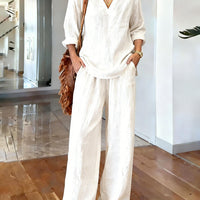 Long Sleeve Top & Full-Length Pants Two-Piece Set – 9 Colors S–3XL
