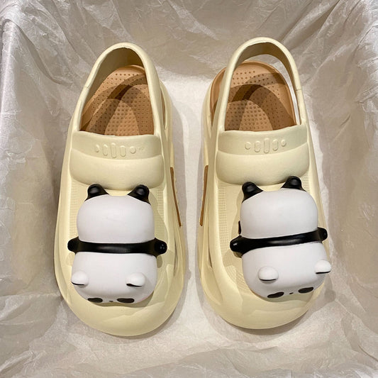 Cute Slipper With Panda Lamp Summer Sandals Femme Light Funny Woman Slippers Shoes Women - MANDOTOS
