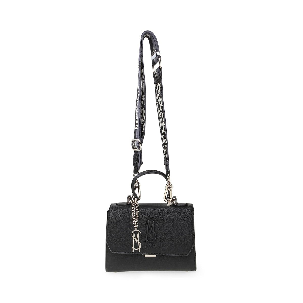 Steve Madden LATTUCA Black Crossbody Tote - MANDOTOS INTERNATIONAL