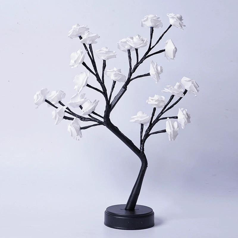 Rose Flower Tree Table Lamp - USB Fairy Desk Night Light - MANDOTOS