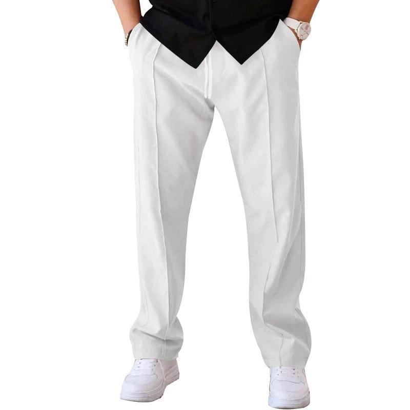 Men's Trousers Sports Casual Loose Straight Pants With Drawstring Design Clothing - MANDOTOS