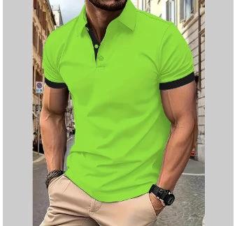 Men's Short Sleeve Business Shirt Summer Casual Polo Shirts - MANDOTOS