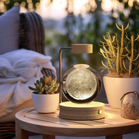 Crystal Ball Cosmic Dinosaur Indoor Night Light USB Power Warm Bedside Light Birthday Gift Night Lamp MANDOTOS