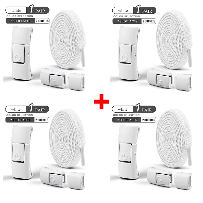 Elastic No-Tie Shoelaces with Press Lock for Sneakers - Kids & Adults - MANDOTOS INTERNATIONAL