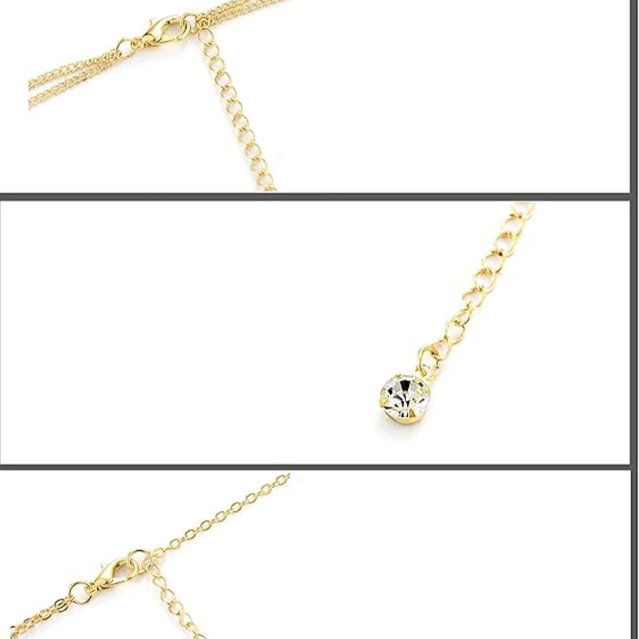 8Pcs Sexy Body Chain Belly Waist Chain Necklace Summer Beach Bikini Bra Body Jewelry for Women Gold Tone - MANDOTOS INTERNATIONAL