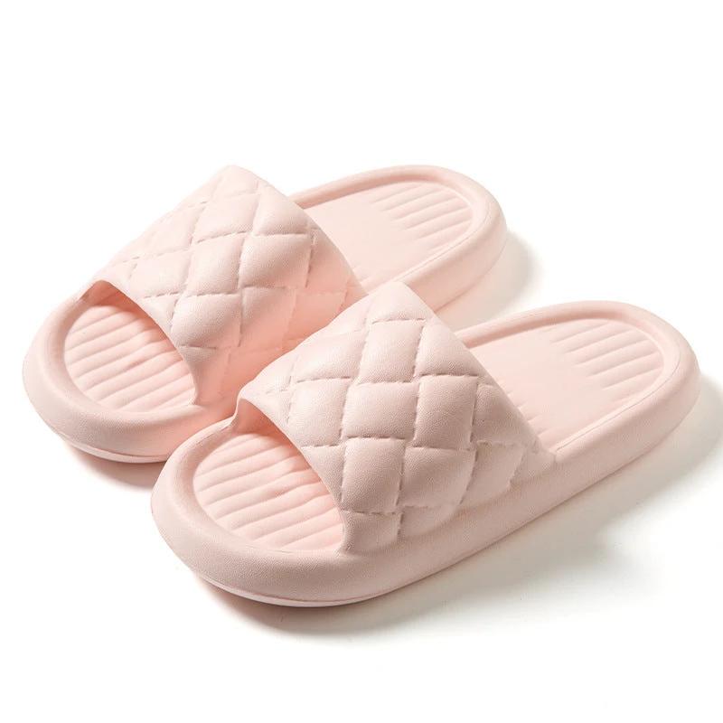 Rhombus Home Slippers - Summer Non-Slip Bathroom Shoes - MANDOTOS