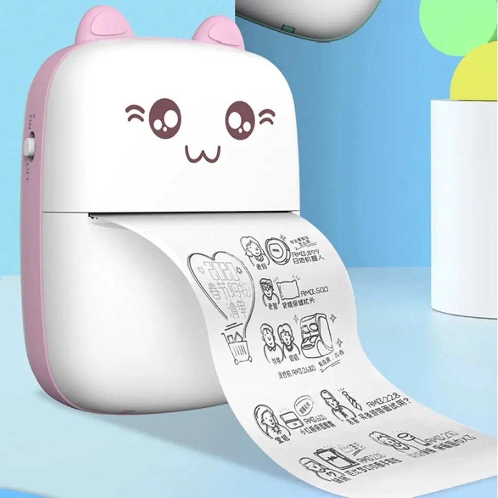 Mini Printer Portable Mini Bluetooth WiFi New Wrong Printer Mobile Phone Photo Title Note Hot Print Pocket Student Error Label Printer - MANDOTOS