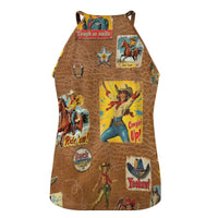 Vintage Cowgirl Collage Western Tank Top