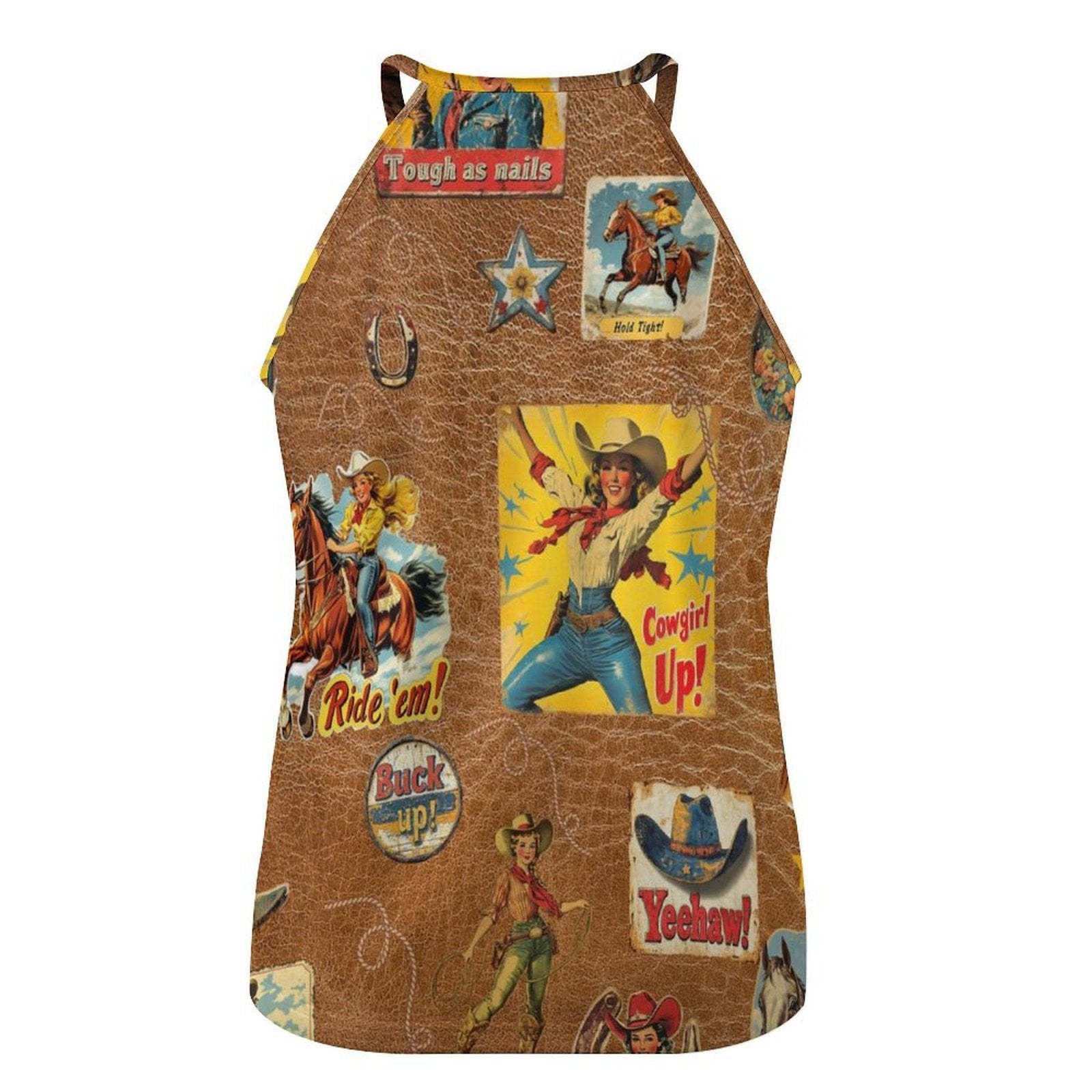 Vintage Cowgirl Collage Western Tank Top
