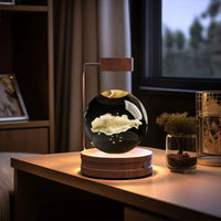 Crystal Ball Cosmic Dinosaur Indoor Night Light USB Power Warm Bedside Light Birthday Gift Night Lamp MANDOTOS