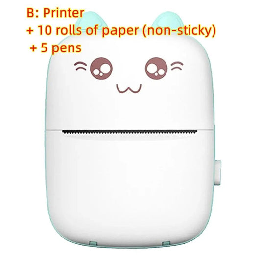 Mini Printer Portable Mini Bluetooth WiFi New Wrong Printer Mobile Phone Photo Title Note Hot Print Pocket Student Error Label Printer - MANDOTOS