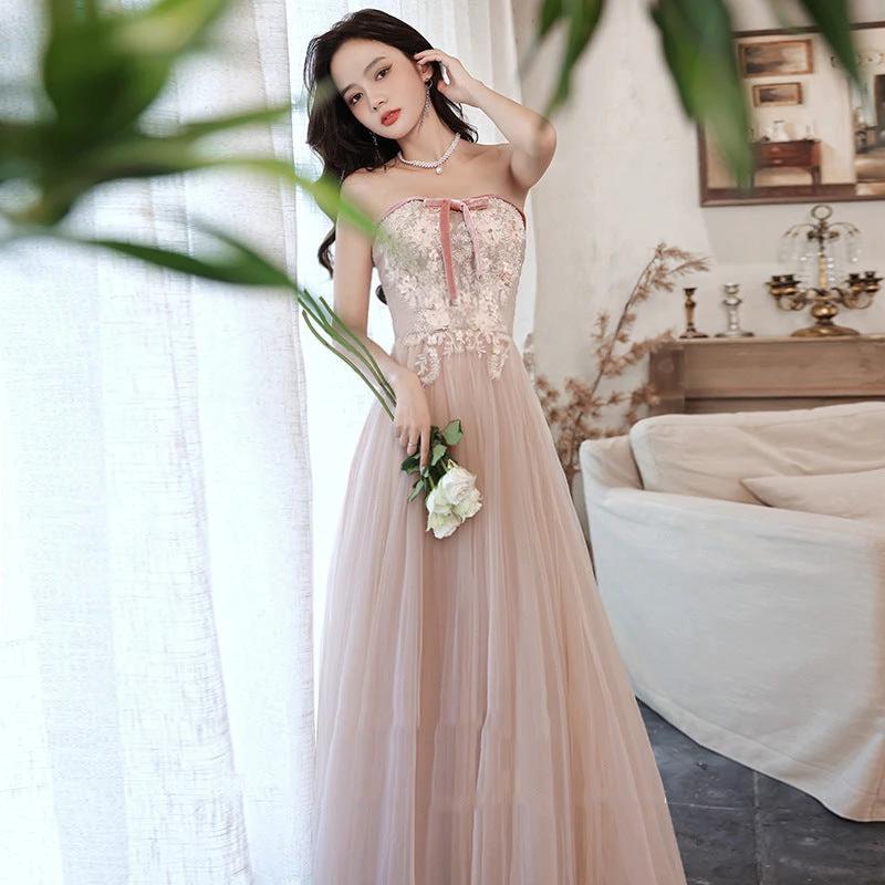 Elegant Tube Lace Sequined Ball Gown Pageantry Gown Prom gown MANDOTOS