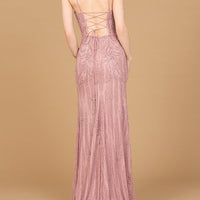 Beaded Lace-up Dress with Slit - MANDOTOS INTERNATIONALDress