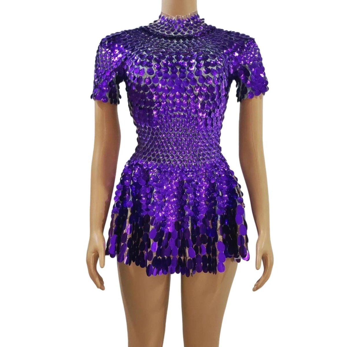 Women's Fashionable Sequins Dazzling Daily Trend Party Zipper Gorgeous Skirt MANDOTOS