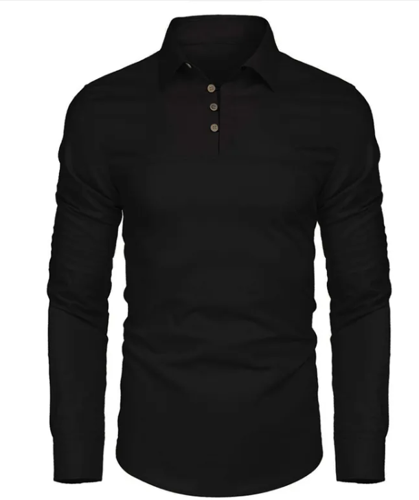 Men's Essential Linen-Cotton Long Sleeve Shirt