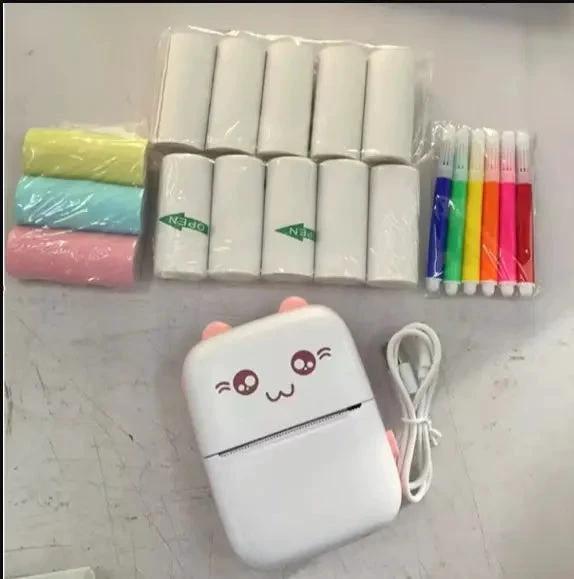 Mini Printer Portable Mini Bluetooth WiFi New Wrong Printer Mobile Phone Photo Title Note Hot Print Pocket Student Error Label Printer - MANDOTOS