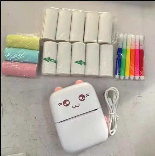 Mini Printer Portable Mini Bluetooth WiFi New Wrong Printer Mobile Phone Photo Title Note Hot Print Pocket Student Error Label Printer - MANDOTOS