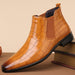 Glossy High - Top Men's Chelsea Boots Size 48 - MANDOTOS INTERNATIONAL