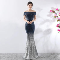 Birthday Party Dress Slimming Host Long Dress MANDOTOS