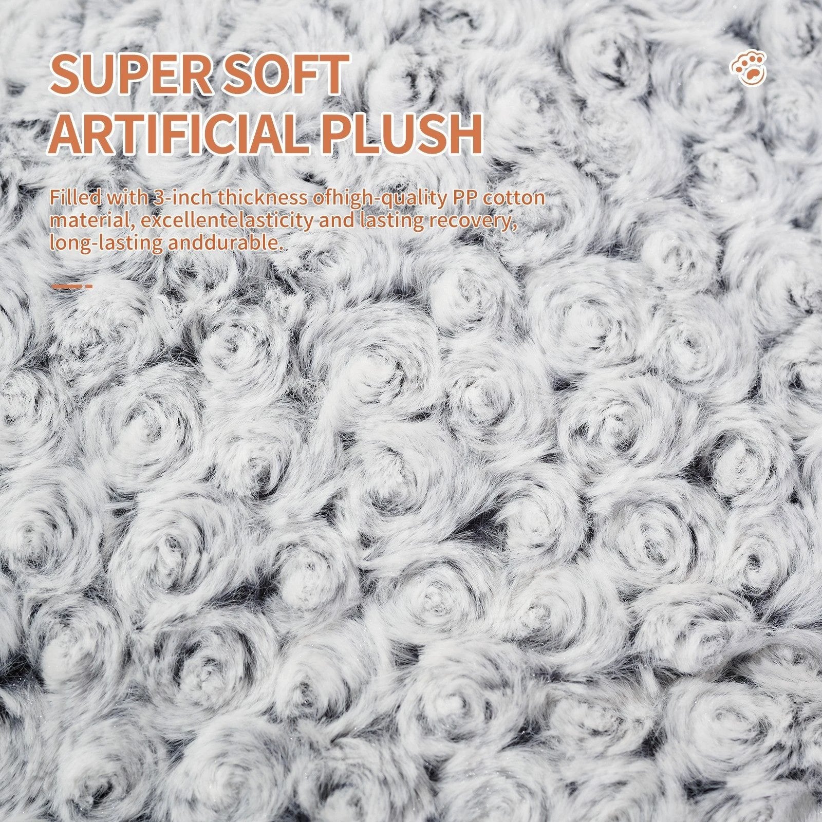 Mandotos Thickened Rose Velvet Dog Bed With Cotton Filling Washable Fluffy Kennel Mat - MANDOTOS