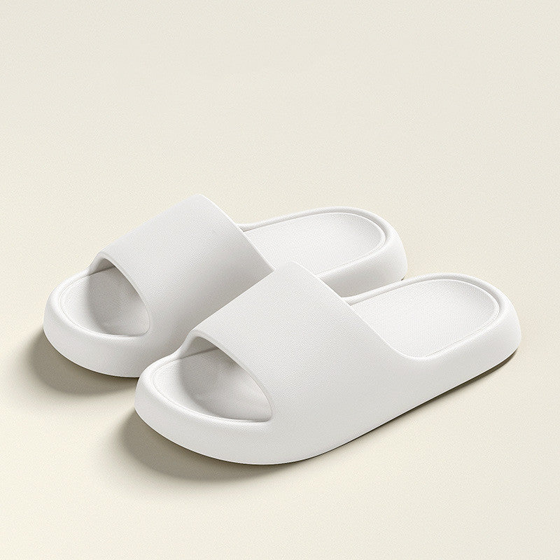 Solid Thick-soled Home Slippers Summer Non-slip Floor Bathroom Slipper For Women Men's House Shoes - MANDOTOS
