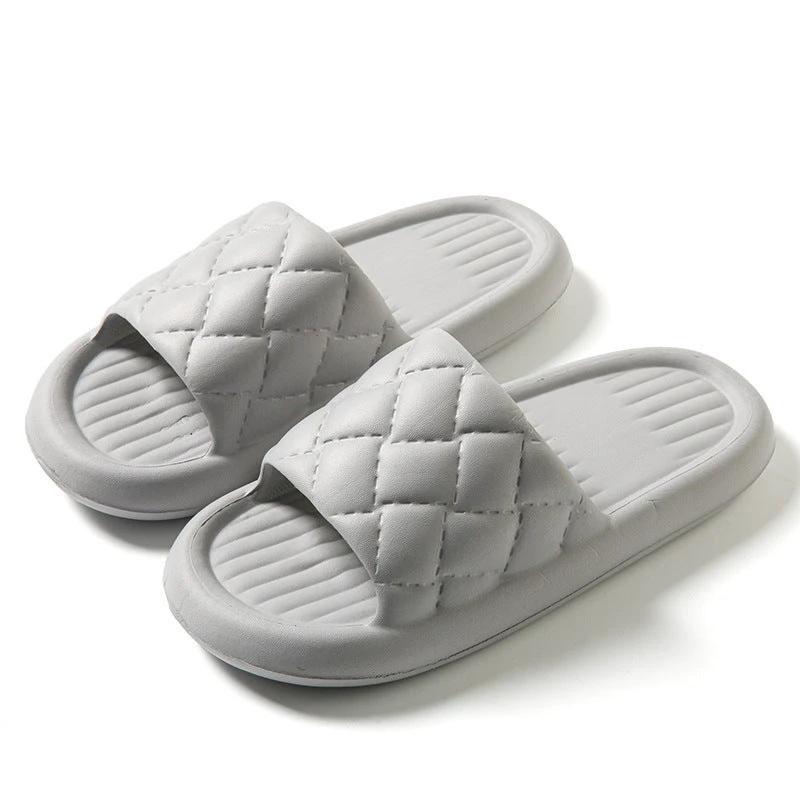 Rhombus Home Slippers - Summer Non-Slip Bathroom Shoes - MANDOTOS
