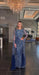Asman Embellished Dramatic  Cape Long Sleeve Modest Evening Dress