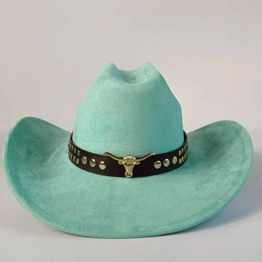 western Premium suede cowboy hat stylish men's and women's fedora Suede Panama hat perfect for outdoor festive activitieswestern