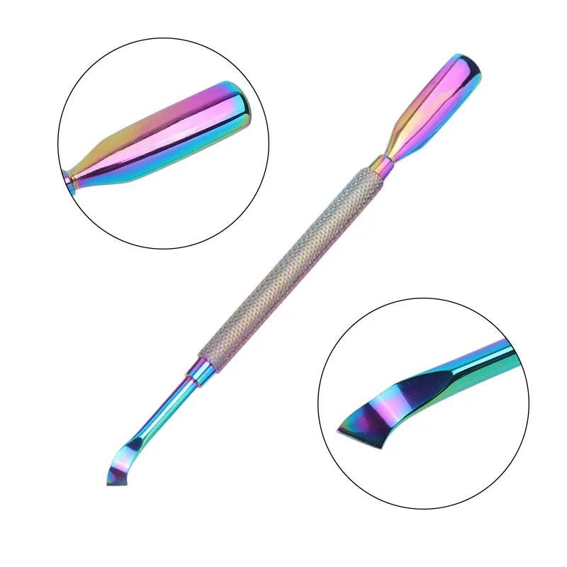 4 Pcs/Set Professional Stainless Steel Nail Cutter Scissor Nippers Muti Function Cuticle Pusher Remover Nail Care Manicure Kits - MANDOTOS