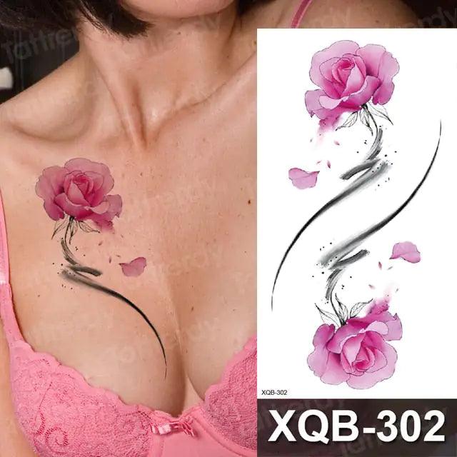 Floral Essence Body Art Tattoo - MANDOTOS