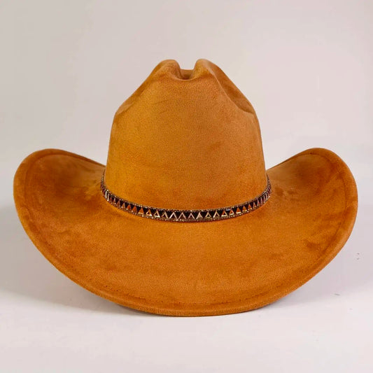 western Premium suede cowboy hat stylish men's and women's fedora Suede Panama hat perfect for outdoor festive activitieswestern