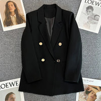 Elegant Women's Blazer Coat Fashion Stand Up Collar Long Sleeve Female Coats Spring Autumn Fashion Loose Office Lady Outwear