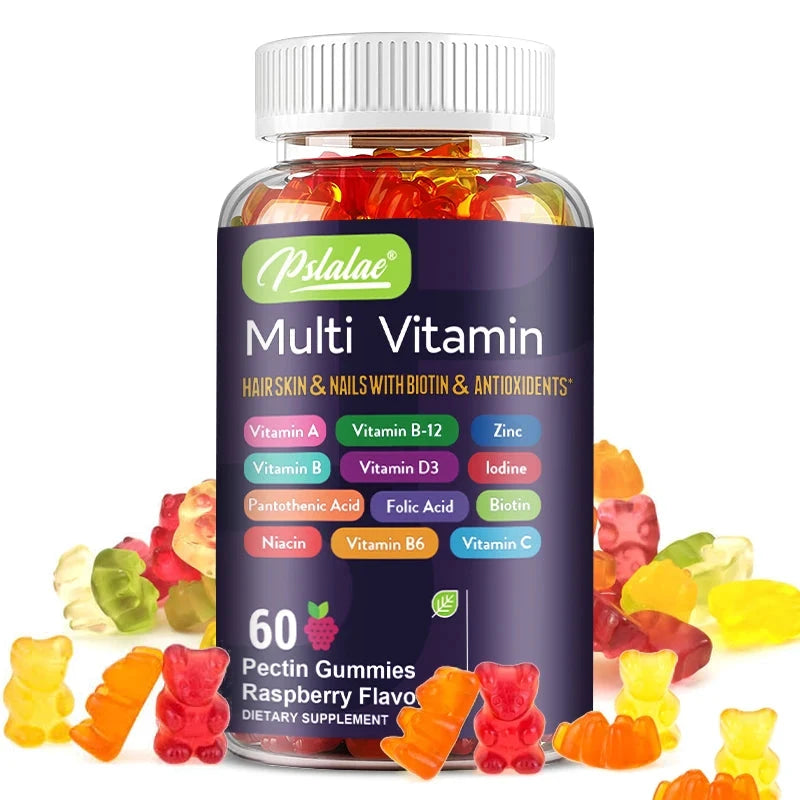 Multivitamin Gummies - with Vitamins and Minerals - Enhances Energy Levels, Immune Support, Antioxidant - 60 Gummies MANDOTOS