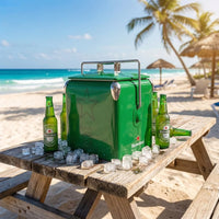13L Iron Square Classic Cooler for Camping Beach Party Travel BBQ RV Wedding Outdoor Use - MANDOTOS INTERNATIONAL