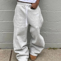 Y2k Embroidered Black Gray Casual Pants Camo Functional Tactical Functional Men's Women's Premium Jogging Drawstring Sweatpants