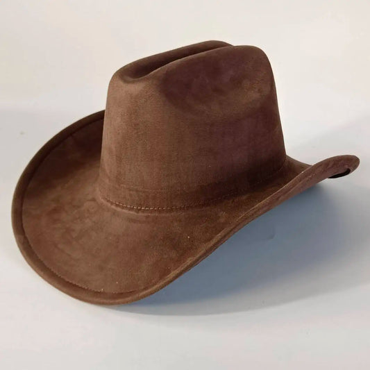 western Premium suede cowboy hat stylish men's and women's fedora Suede Panama hat perfect for outdoor festive activitieswestern