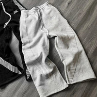 Y2k Embroidered Black Gray Casual Pants Camo Functional Tactical Functional Men's Women's Premium Jogging Drawstring Sweatpants