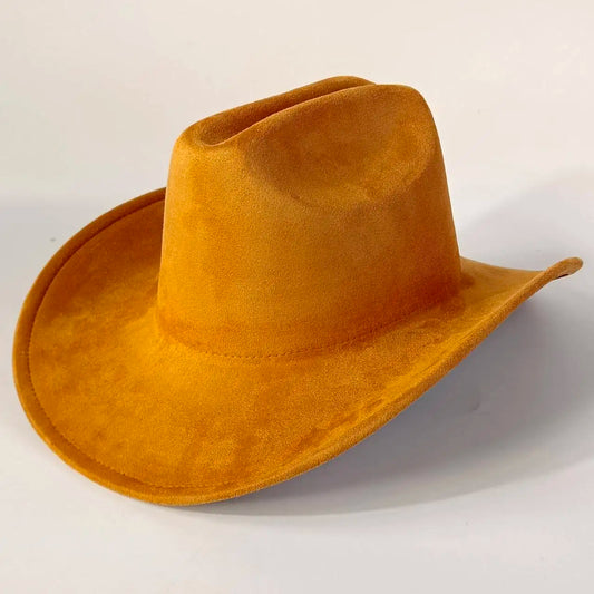 western Premium suede cowboy hat stylish men's and women's fedora Suede Panama hat perfect for outdoor festive activitieswestern