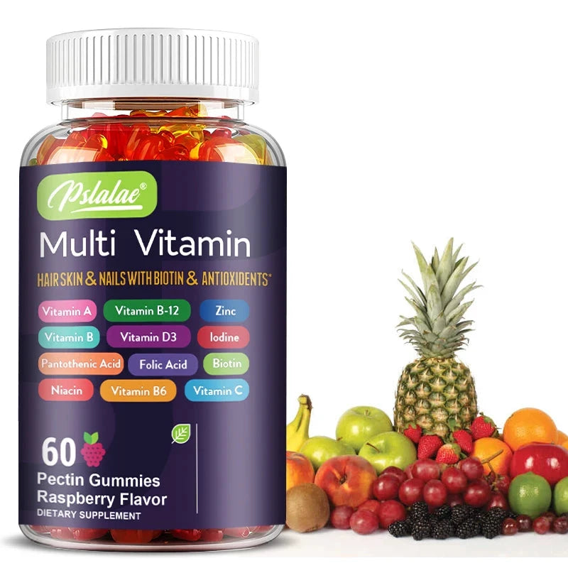 Multivitamin Gummies - with Vitamins and Minerals - Enhances Energy Levels, Immune Support, Antioxidant - 60 Gummies MANDOTOS