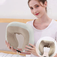 Electric Neck Massage.  Portable Slow Rebound Memory Foam U-Shaped Pillow-Ergonomic, Breathable, Soft Neck Support Travel Pillow