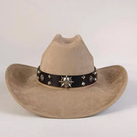western Premium suede cowboy hat stylish men's and women's fedora Suede Panama hat perfect for outdoor festive activitieswestern