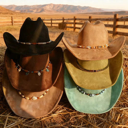 New Big Brim Cowgirl Cowboy Vegan Suede Hat Felt Fedora Hat for Women Men Classic and Fashionable All-match Hat sombrero vaquero