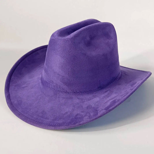 western Premium suede cowboy hat stylish men's and women's fedora Suede Panama hat perfect for outdoor festive activitieswestern