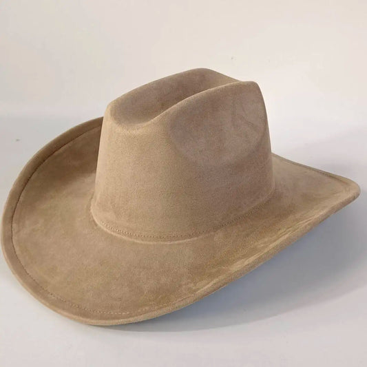 western Premium suede cowboy hat stylish men's and women's fedora Suede Panama hat perfect for outdoor festive activitieswestern