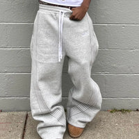 Y2k Embroidered Black Gray Casual Pants Camo Functional Tactical Functional Men's Women's Premium Jogging Drawstring Sweatpants