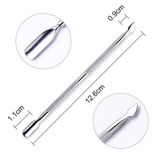 4 Pcs/Set Professional Stainless Steel Nail Cutter Scissor Nippers Muti Function Cuticle Pusher Remover Nail Care Manicure Kits - MANDOTOS