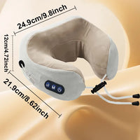 Electric Neck Massage.  Portable Slow Rebound Memory Foam U-Shaped Pillow-Ergonomic, Breathable, Soft Neck Support Travel Pillow