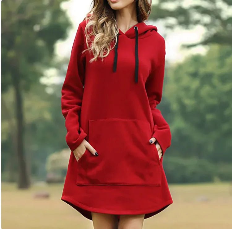 Ladies' Hoodie Dress with Pockets - MANDOTOS INTERNATIONAL