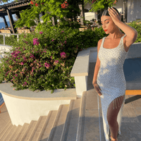Angelina Embellished Pearl Beaded Dress